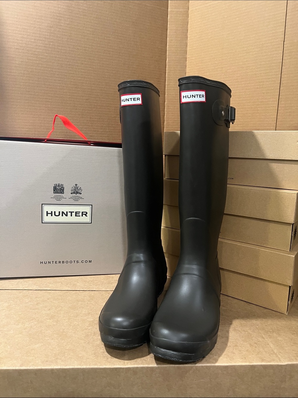 Hunter Women’s Original Tall Rain Boot. Size 10 New WithOut Tags Dark Brown